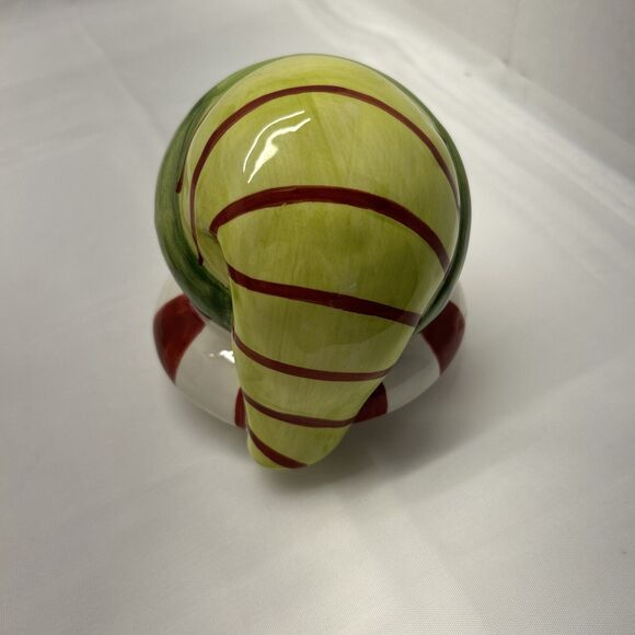 Oneida Snowman Ceramic Cookie Jar with Stocking Hat and Scarf 12" High READ - Picture 8 of 11